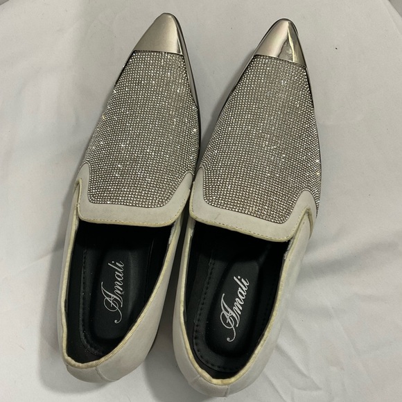 Amali Silver and Cream Loafers